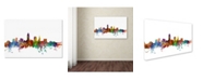 Trademark Global Michael Tompsett 'Cleveland Ohio Skyline' Canvas Art - 30" x 47"